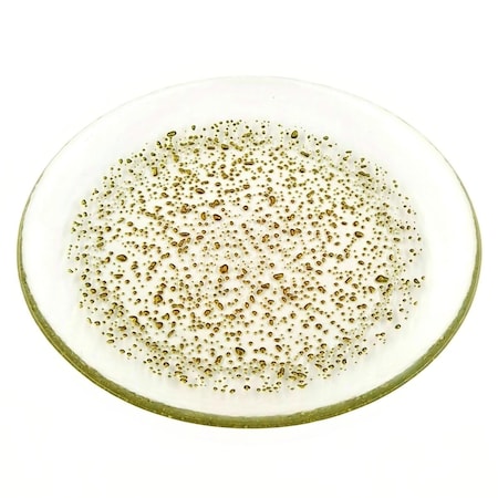 Red Pomegranate Collection 8.5 in. Isla Salad Plates, Clear & Gold - Set of 4 4961-1